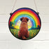 Border Terrier Rainbow Bridge Stained Glass Effect Suncatcher